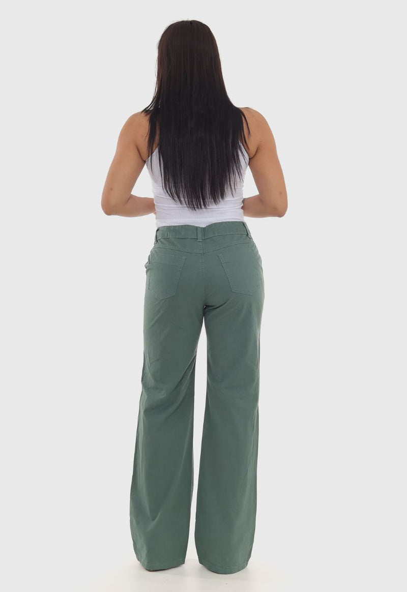 Calça Feminina Wide Leg Verde